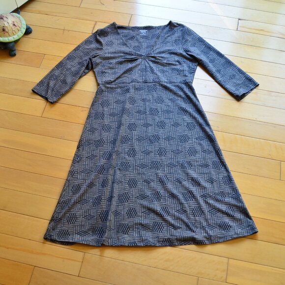 TOAD&Co Rosalinda Jersey Knit Dress Organic Cotton Tencel V-Neck Size M - Picture 3 of 15